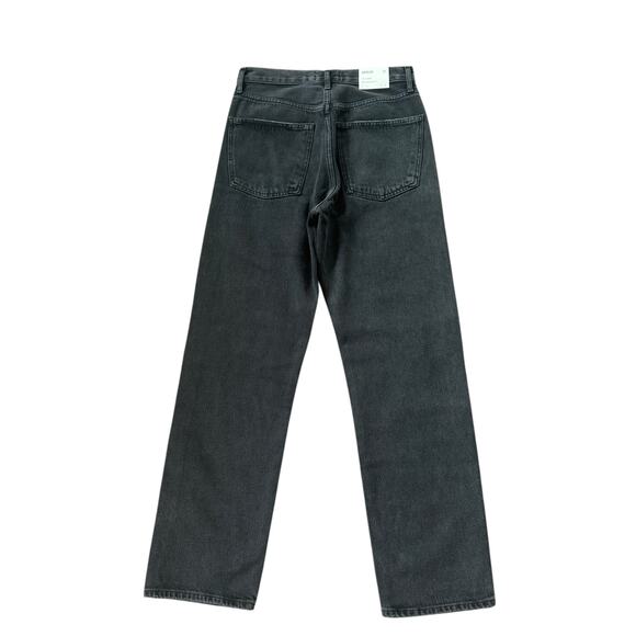 NEW AGOLDE 90s Mid Rise Loose Fit Jean Smokestack Distressed Black - Picture 3 of 12